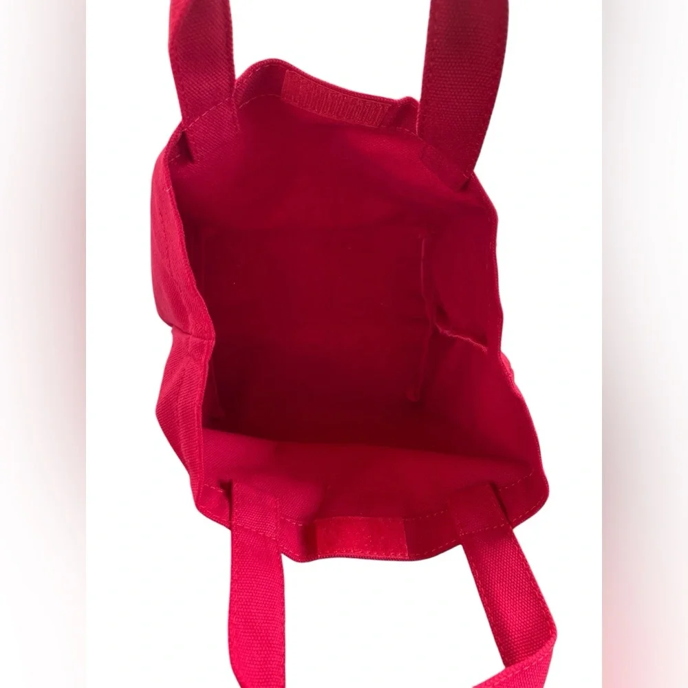 NEW in Bag Prada Red VIP Canvas Small Tote Bag 8” x 7” w/ 3” Shoulder Dr… - Picture 7 of 11